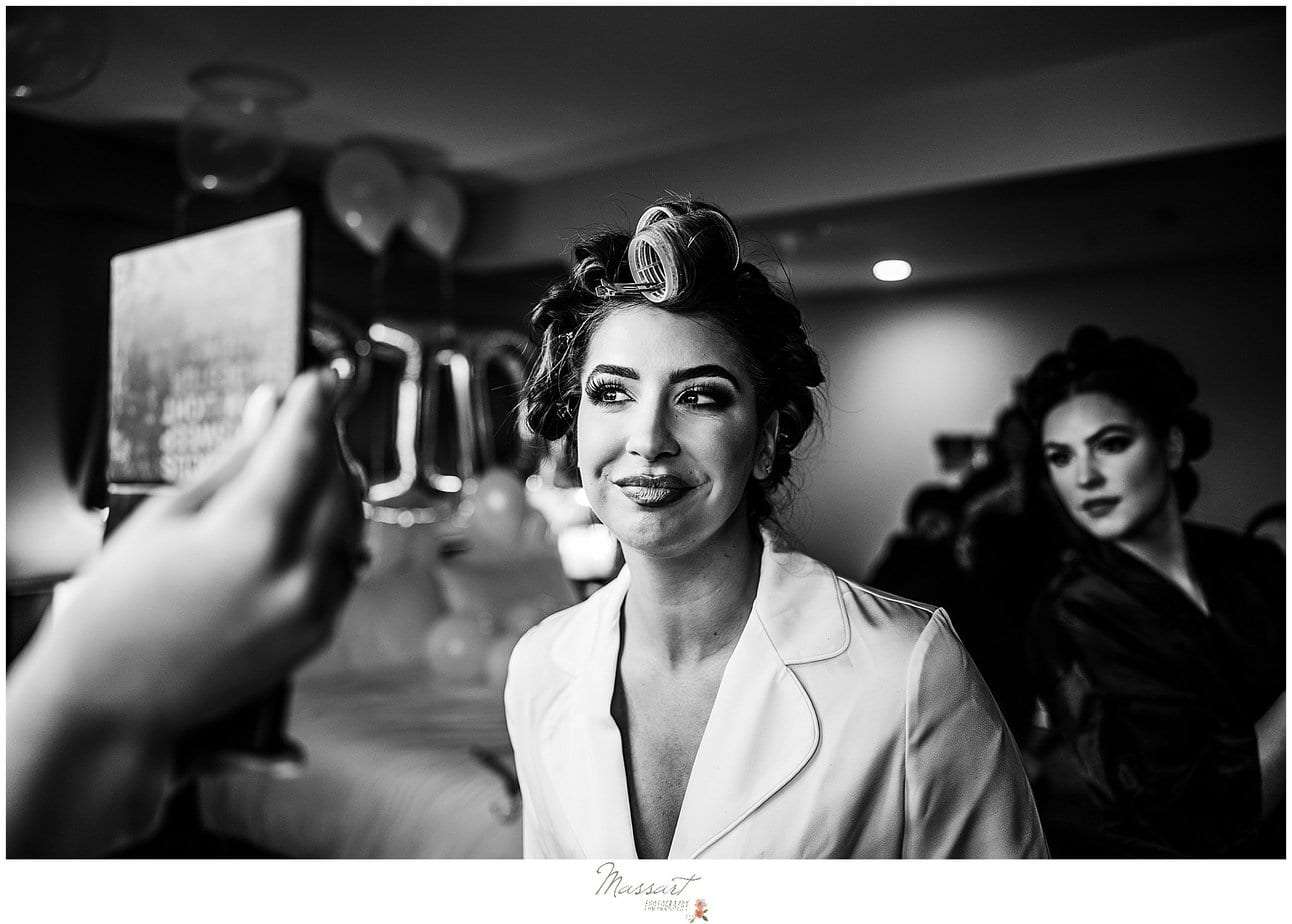 Getting ready image of a Newport bride by Massart Photography